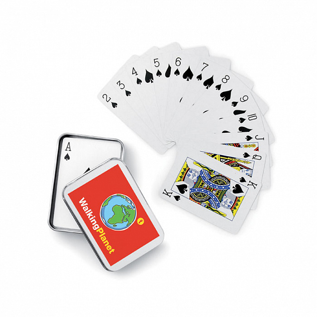 Игральные карты в коробочке с логотипом в Балашихе заказать по выгодной цене в кибермаркете AvroraStore