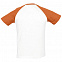 Футболка мужская двухцветная FUNKY 150, белая с оранжевым с логотипом в Балашихе заказать по выгодной цене в кибермаркете AvroraStore