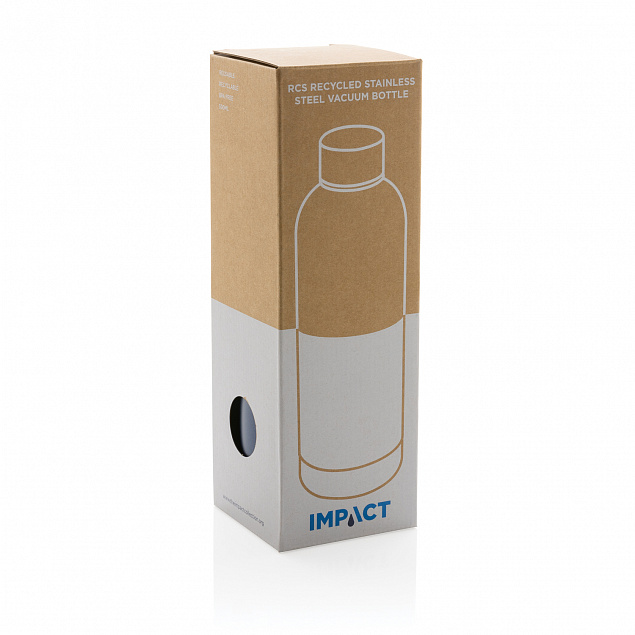 Термобутылка Impact из переработанной нержавеющей стали RCS, 500 мл с логотипом в Балашихе заказать по выгодной цене в кибермаркете AvroraStore