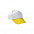 Бейсболка PROMOTION, белая - лимонно-желтая с логотипом в Балашихе заказать по выгодной цене в кибермаркете AvroraStore