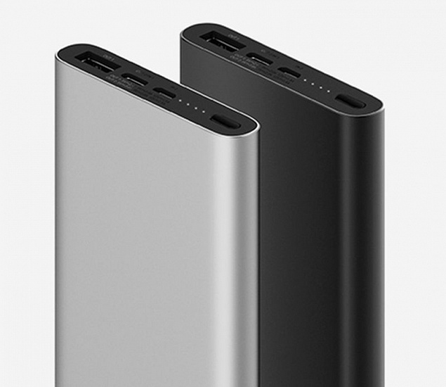Внешний аккумулятор Xiaomi Mi Power Bank 3 10000 мАч, серебристый с логотипом в Балашихе заказать по выгодной цене в кибермаркете AvroraStore