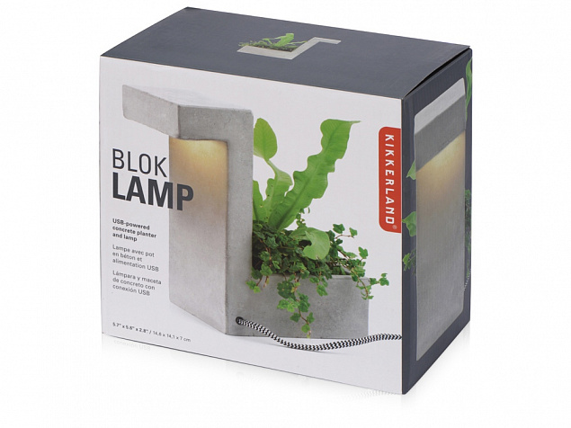 Настольная лампа из бетона Blok Lamp с логотипом в Балашихе заказать по выгодной цене в кибермаркете AvroraStore