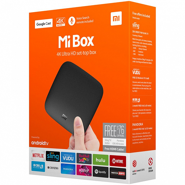 ТВ-приставка Mi TV Box S, черная с логотипом в Балашихе заказать по выгодной цене в кибермаркете AvroraStore