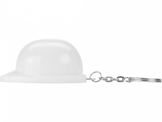 Брелок-открывалка Каска, белый с логотипом в Балашихе заказать по выгодной цене в кибермаркете AvroraStore