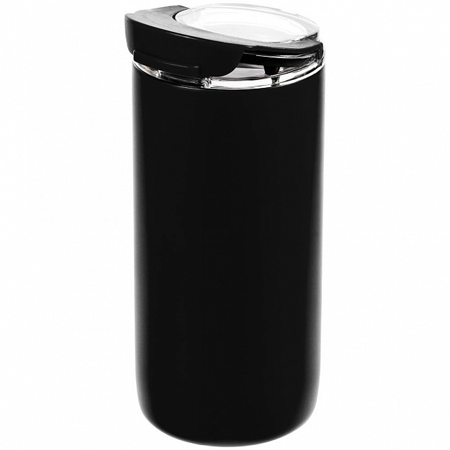 Термостакан Voima, черный с логотипом в Балашихе заказать по выгодной цене в кибермаркете AvroraStore