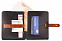 Автобумажник Leaf Explorer, черный с коричневым хлястиком с логотипом в Балашихе заказать по выгодной цене в кибермаркете AvroraStore