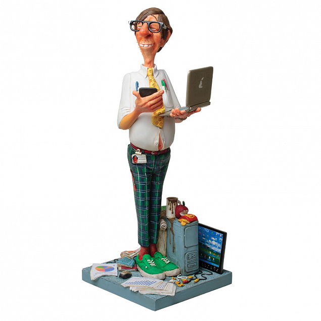 Скульптура "Компьютерный эксперт" с логотипом в Балашихе заказать по выгодной цене в кибермаркете AvroraStore