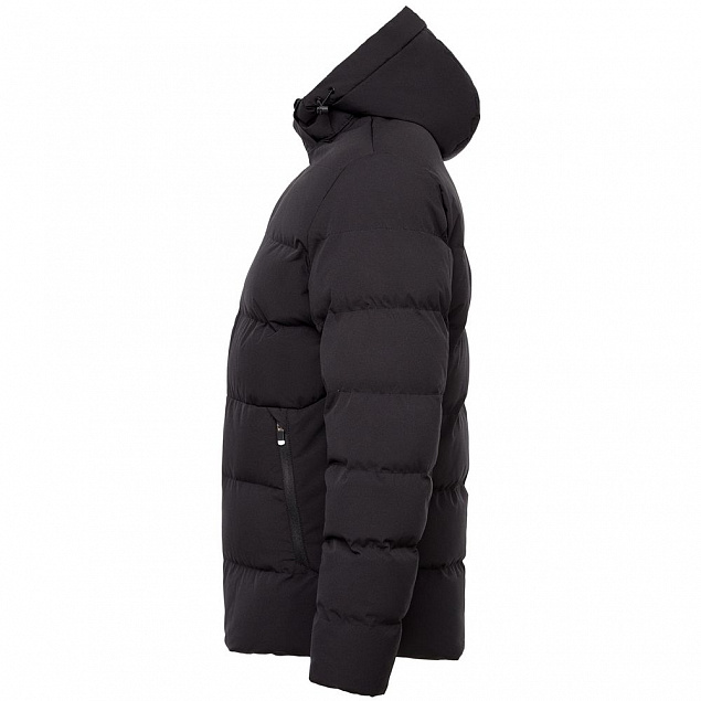 Куртка с подогревом Thermalli Everest, черная с логотипом в Балашихе заказать по выгодной цене в кибермаркете AvroraStore