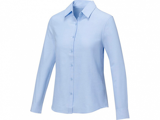 Pollux Женская рубашка с длинным рукавом, синий с логотипом в Балашихе заказать по выгодной цене в кибермаркете AvroraStore