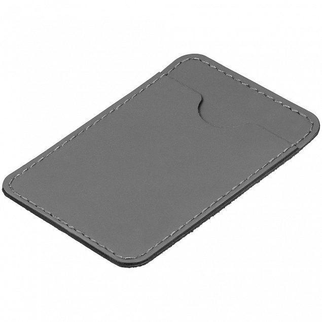 Чехол для карты на телефон Alaska, серый с логотипом в Балашихе заказать по выгодной цене в кибермаркете AvroraStore
