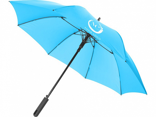 Противоштормовой зонт Noon 23 полуавтомат, аква с логотипом в Балашихе заказать по выгодной цене в кибермаркете AvroraStore