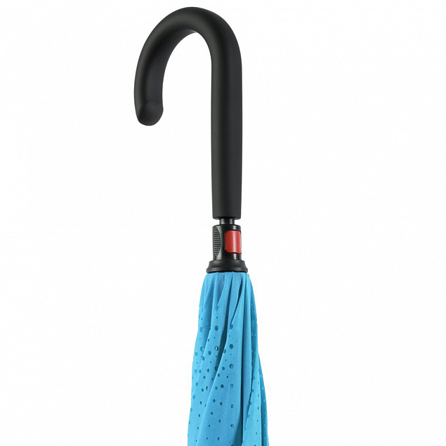 Зонт наоборот Style, трость, сине-голубой с логотипом в Балашихе заказать по выгодной цене в кибермаркете AvroraStore