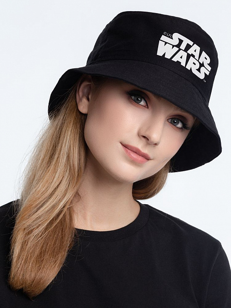 Панама Star Wars, черная с белым с логотипом в Балашихе заказать по выгодной цене в кибермаркете AvroraStore
