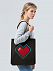 Холщовая сумка Pixel Heart, черная с логотипом в Балашихе заказать по выгодной цене в кибермаркете AvroraStore