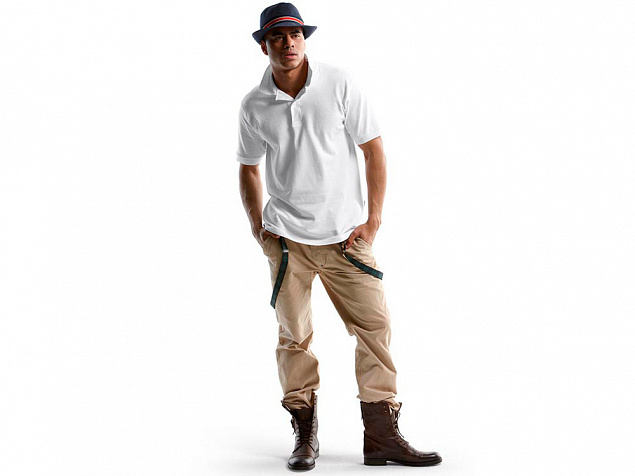Рубашка поло Forehand мужская, белый с логотипом в Балашихе заказать по выгодной цене в кибермаркете AvroraStore