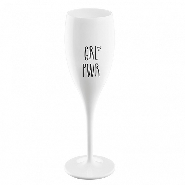 Бокал для шампанского Superglas с надписью Grl Pwr, белый с логотипом в Балашихе заказать по выгодной цене в кибермаркете AvroraStore