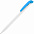 Ручка шариковая Favorite, белая с синим с логотипом в Балашихе заказать по выгодной цене в кибермаркете AvroraStore