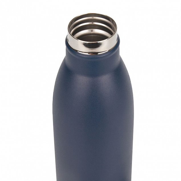 Термобутылка вакуумная герметичная, Libra, 500 ml, синяя с логотипом в Балашихе заказать по выгодной цене в кибермаркете AvroraStore