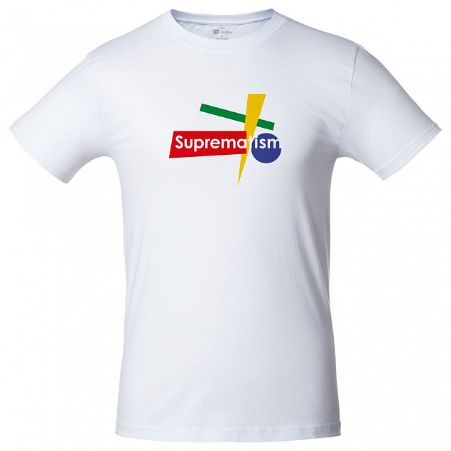 Футболка Suprematism, белая с логотипом в Балашихе заказать по выгодной цене в кибермаркете AvroraStore