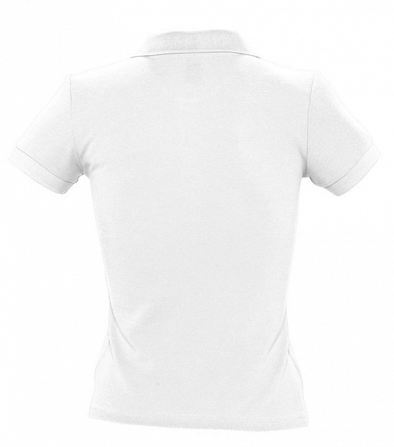 Рубашка поло женская PEOPLE 210, белая с логотипом в Балашихе заказать по выгодной цене в кибермаркете AvroraStore