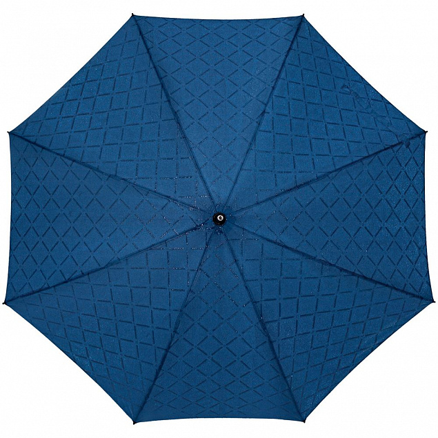 Зонт-трость Magic с проявляющимся рисунком в клетку, темно-синий с логотипом в Балашихе заказать по выгодной цене в кибермаркете AvroraStore
