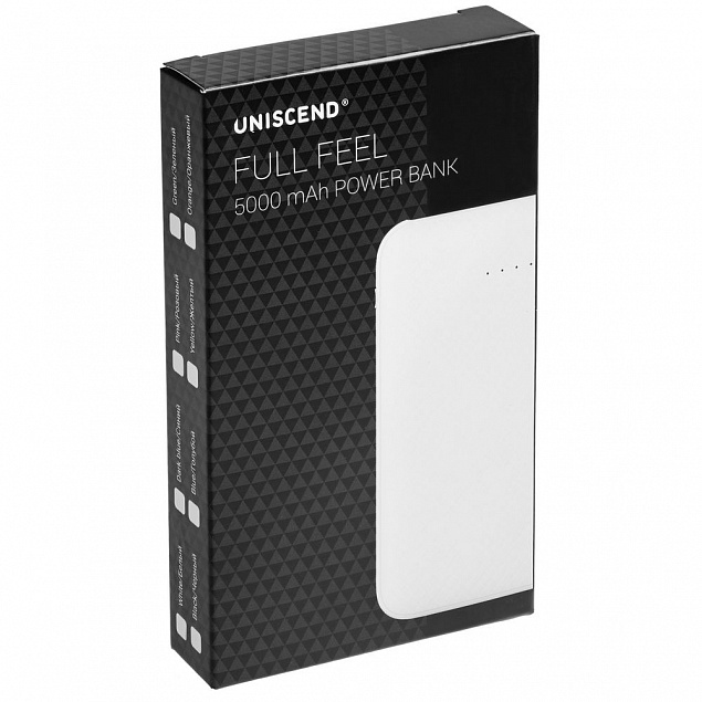 Внешний аккумулятор Uniscend Full Feel 5000 mAh, черный с логотипом в Балашихе заказать по выгодной цене в кибермаркете AvroraStore