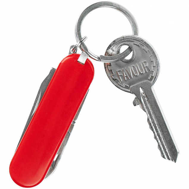 Нож-брелок Clasp, красный с логотипом в Балашихе заказать по выгодной цене в кибермаркете AvroraStore