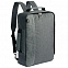 Рюкзак для ноутбука 2 в 1 twoFold, серый с темно-серым с логотипом в Балашихе заказать по выгодной цене в кибермаркете AvroraStore