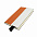 Бизнес-блокнот UNI, A5, бело-оранжевый, мягкая обложка, в линейку, черное ляссе с логотипом в Балашихе заказать по выгодной цене в кибермаркете AvroraStore