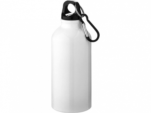 Бутылка Oregon с карабином 400мл, белый с логотипом в Балашихе заказать по выгодной цене в кибермаркете AvroraStore