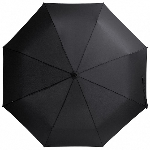 Зонт складной Floyd с кольцом, черный с логотипом в Балашихе заказать по выгодной цене в кибермаркете AvroraStore