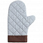 Прихватка-рукавица Keep Palms, серо-голубая с логотипом в Балашихе заказать по выгодной цене в кибермаркете AvroraStore
