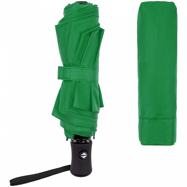Зонт складной Monsoon, зеленый с логотипом в Балашихе заказать по выгодной цене в кибермаркете AvroraStore