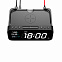 Настольные часы 6в1 с беспроводной зарядкой 10W, Orion, черный цвет с логотипом в Балашихе заказать по выгодной цене в кибермаркете AvroraStore
