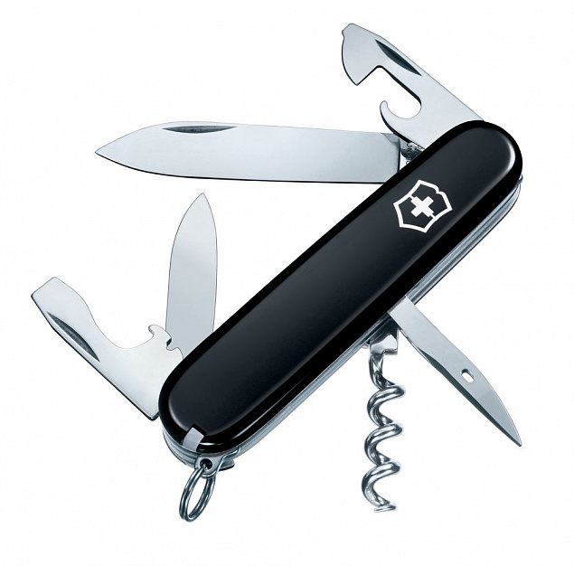 Офицерский нож SPARTAN 91, черный с логотипом в Балашихе заказать по выгодной цене в кибермаркете AvroraStore
