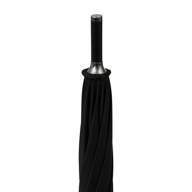 Зонт-трость Torino, черный с логотипом в Балашихе заказать по выгодной цене в кибермаркете AvroraStore