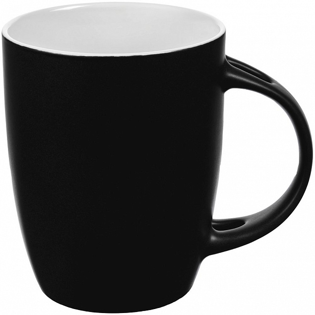 Кружка с ложкой Cheer Up ver.2, черная с логотипом в Балашихе заказать по выгодной цене в кибермаркете AvroraStore