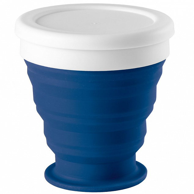 Складной стакан Astrada, синий с логотипом в Балашихе заказать по выгодной цене в кибермаркете AvroraStore