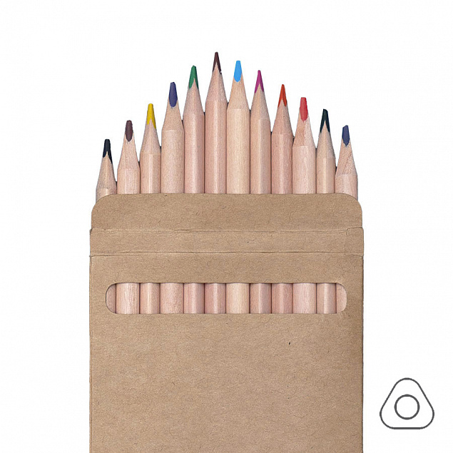 Набор цветных карандашей KINDERLINE middlel,12 цветов, дерево, картон с логотипом в Балашихе заказать по выгодной цене в кибермаркете AvroraStore