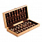 Деревянные шахматы, коричневые с логотипом в Балашихе заказать по выгодной цене в кибермаркете AvroraStore