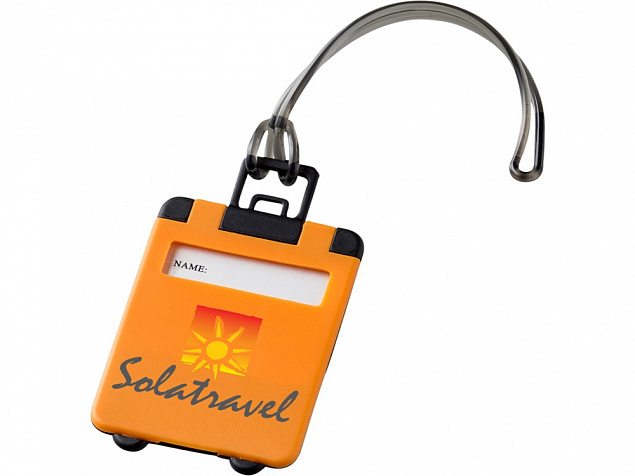 Бирка для багажа Taggy, оранжевый с логотипом в Балашихе заказать по выгодной цене в кибермаркете AvroraStore