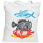Холщовая сумка «Морские обитатели», молочно-белая с логотипом в Балашихе заказать по выгодной цене в кибермаркете AvroraStore