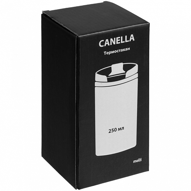 Термостакан Canella, черный с логотипом в Балашихе заказать по выгодной цене в кибермаркете AvroraStore