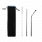 Набор многоразовых трубочек Оnlycofer black (стальной) с логотипом в Балашихе заказать по выгодной цене в кибермаркете AvroraStore