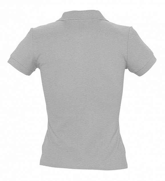 Рубашка поло женская PEOPLE 210, серый меланж с логотипом в Балашихе заказать по выгодной цене в кибермаркете AvroraStore