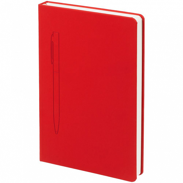 Ежедневник Magnet Shall с ручкой, красный с логотипом в Балашихе заказать по выгодной цене в кибермаркете AvroraStore