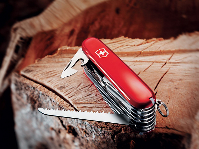Нож перочинный «Swiss Champ», 91 мм, 33 функции с логотипом в Балашихе заказать по выгодной цене в кибермаркете AvroraStore
