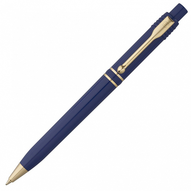 Ручка шариковая Raja Gold, синяя с логотипом в Балашихе заказать по выгодной цене в кибермаркете AvroraStore