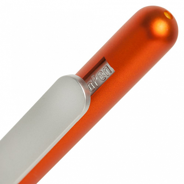 Ручка шариковая Slider Silver, оранжевая с логотипом в Балашихе заказать по выгодной цене в кибермаркете AvroraStore