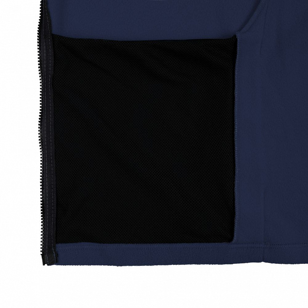 Куртка флисовая унисекс Manakin, темно-синяя с логотипом в Балашихе заказать по выгодной цене в кибермаркете AvroraStore